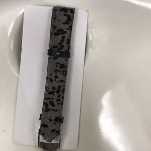 Michele leather watch strap